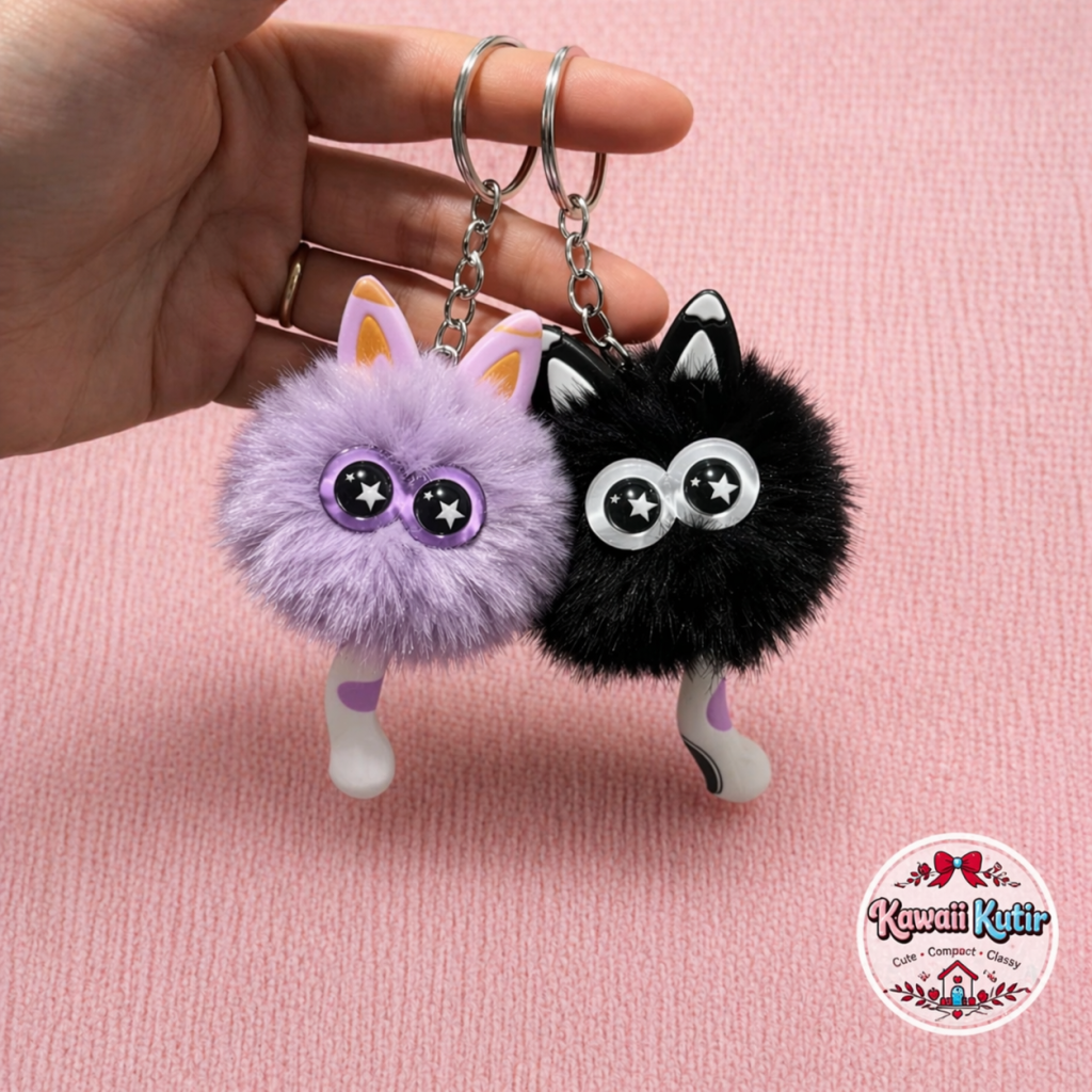 Kawaii Kitten Keyring Pair