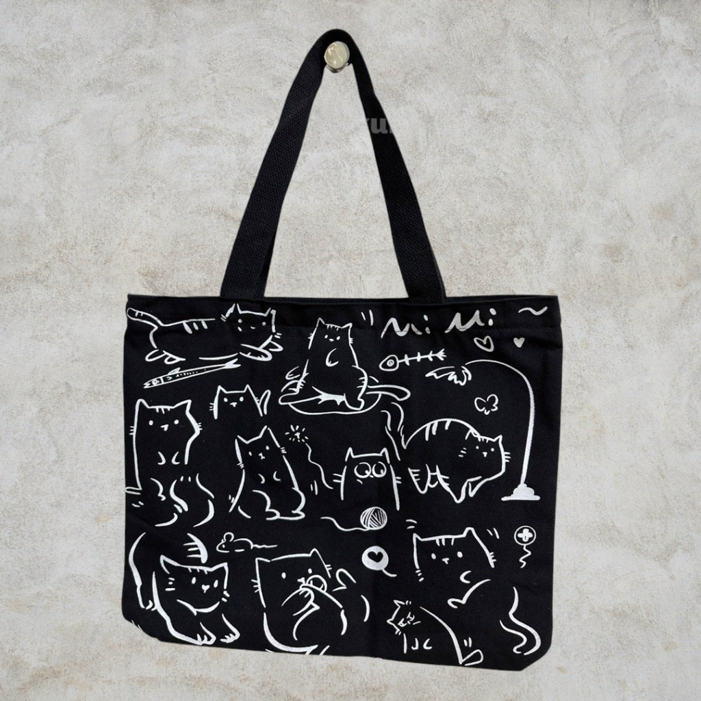 Kawaii Cat Designed Tote Bag